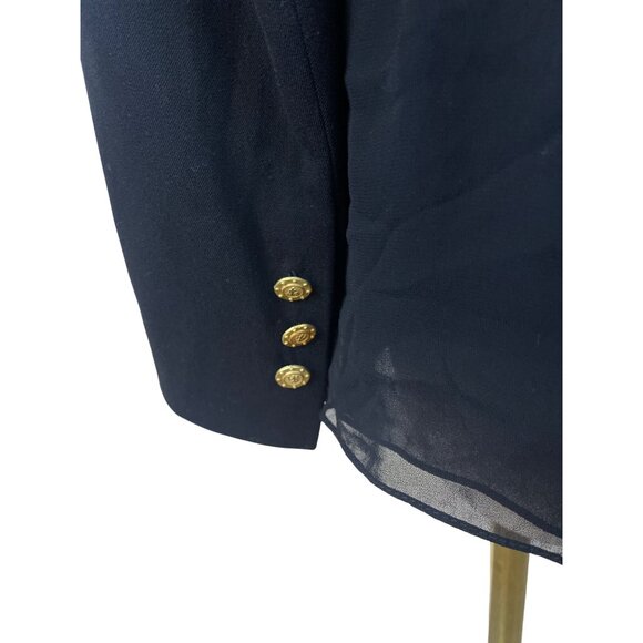 The Base Women's Black Blazer Gold Button Detail - Picture 5 of 9